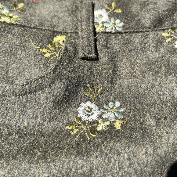 Moschino Womens Vintage Wool Pants with Flower Details - Size XS - Picture 4 of 9